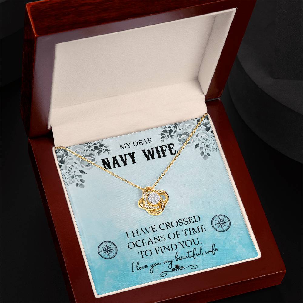 Navy wife Love Knot necklace