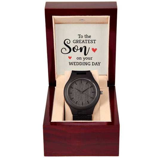 To the greatest son Wooden watch with Mahogany box