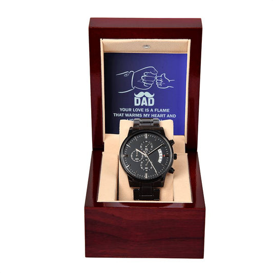 5_20240119_182410_0004 Black Chronograph Watch with Mahogany Box