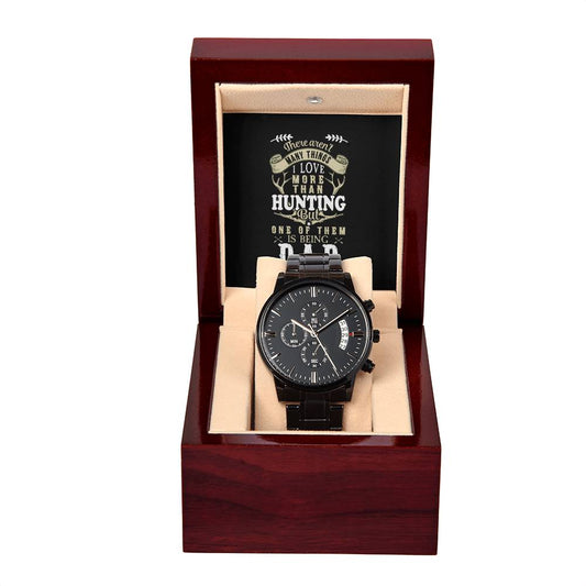 14_20240119_182410_0013 Black Chronograph Watch with Mahogany Box