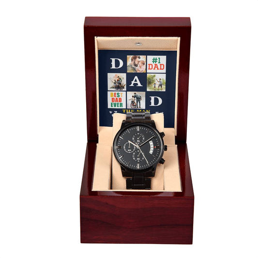 18_20240119_182411_0017 Black Chronograph Watch with Mahogany Box