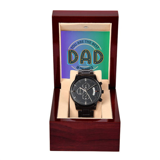 6_20240119_182410_0005 Black Chronograph Watch with Mahogany Box