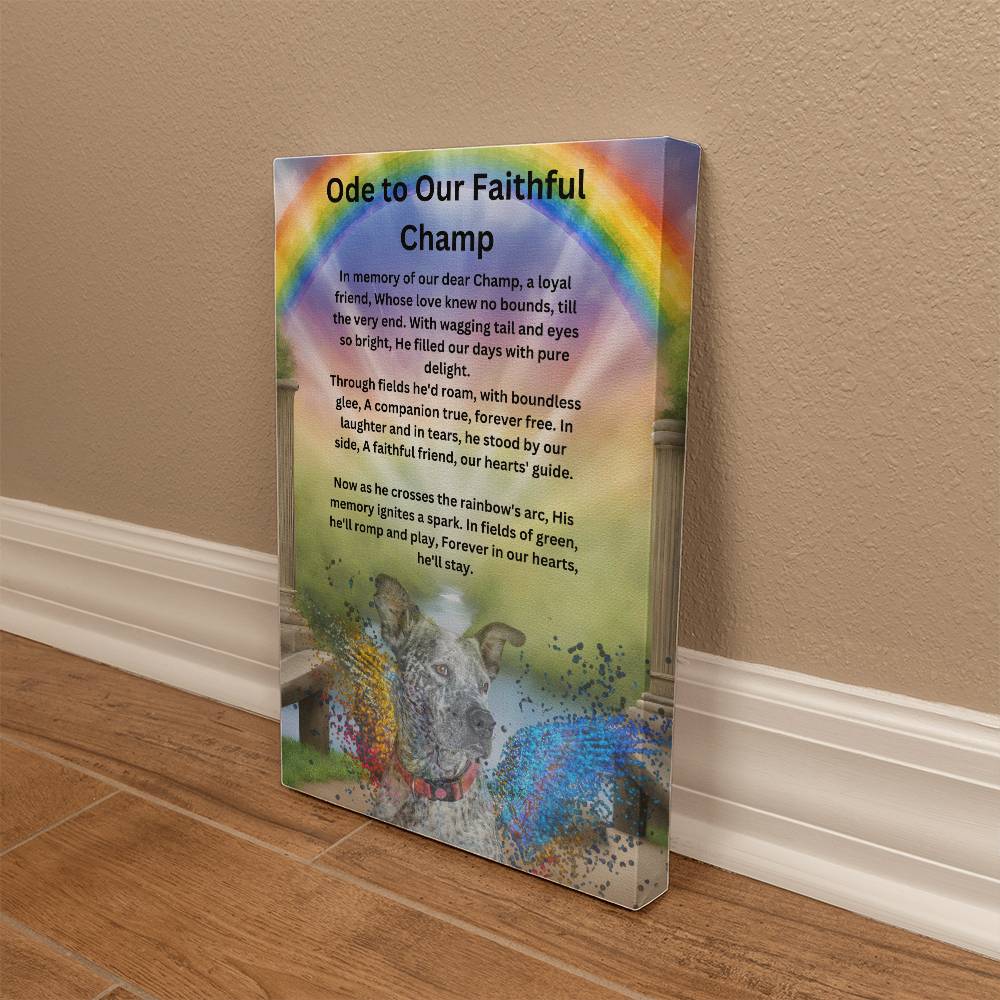 Personalized Memorial Gallery Wrapped Canvas- Vertical