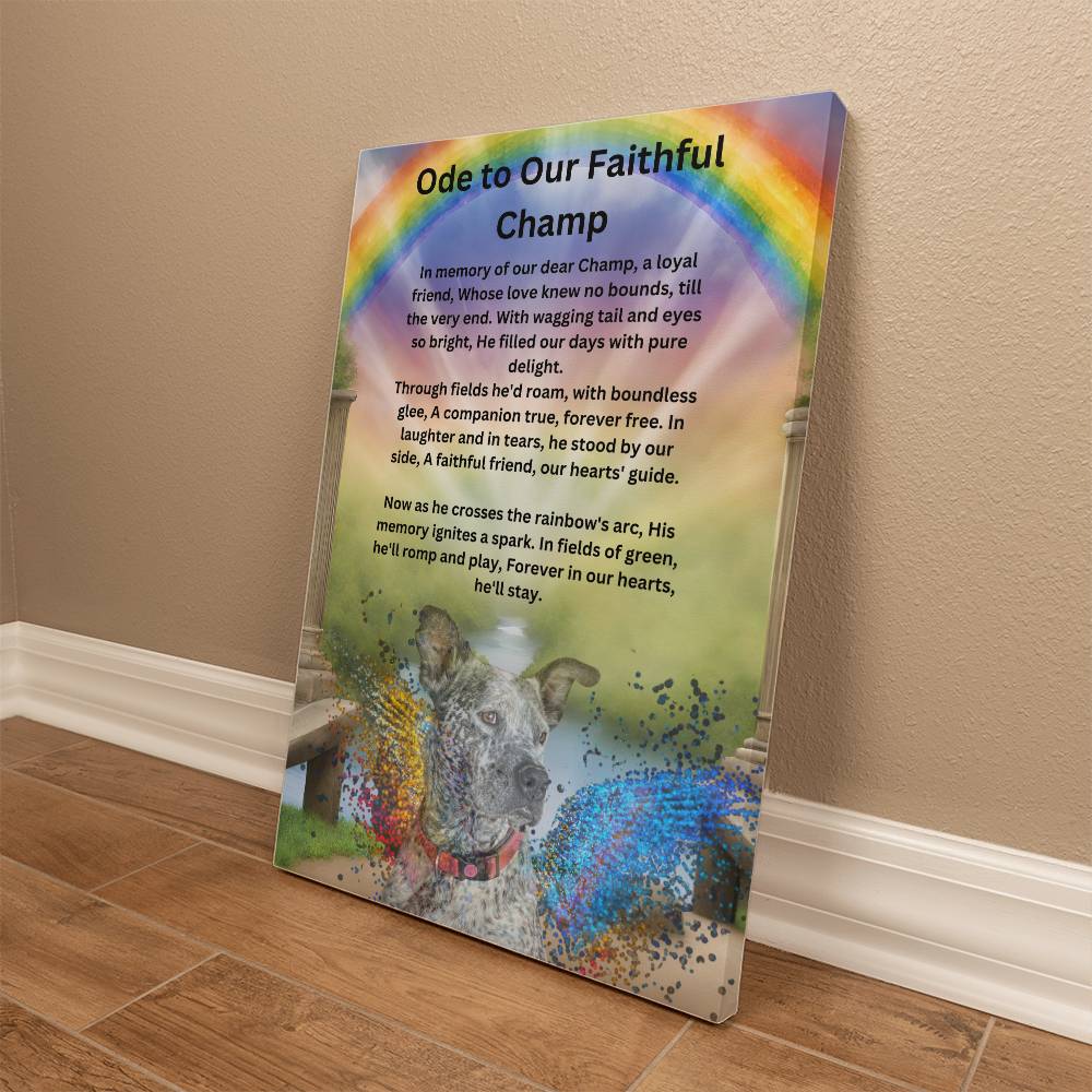 Personalized Memorial Gallery Wrapped Canvas- Vertical