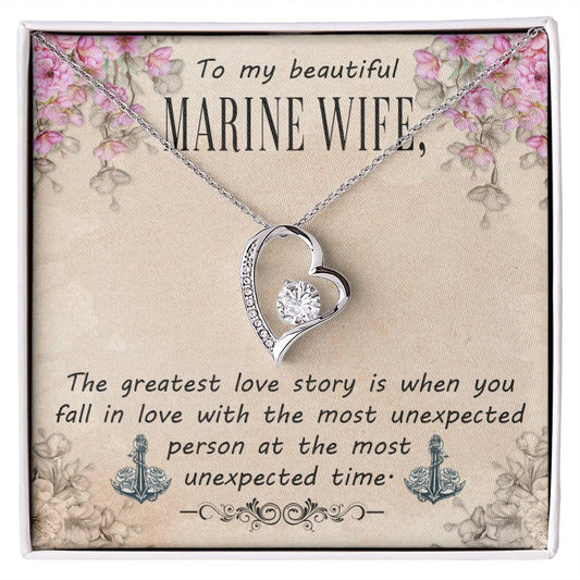 Marine wife.. Forever love necklace