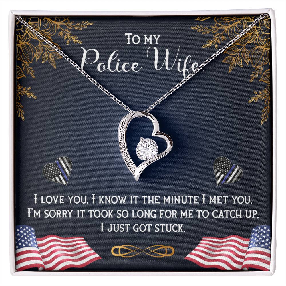 Police wife Forever love necklace