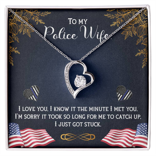 Police wife Forever love necklace