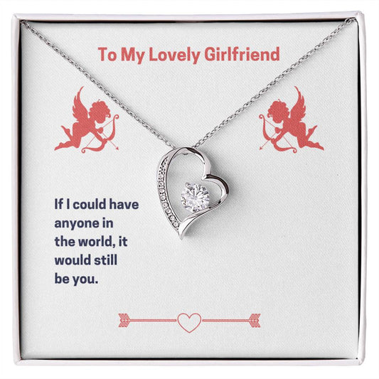 To My Lovely Girlfriend (Valentine's) Forever love necklace