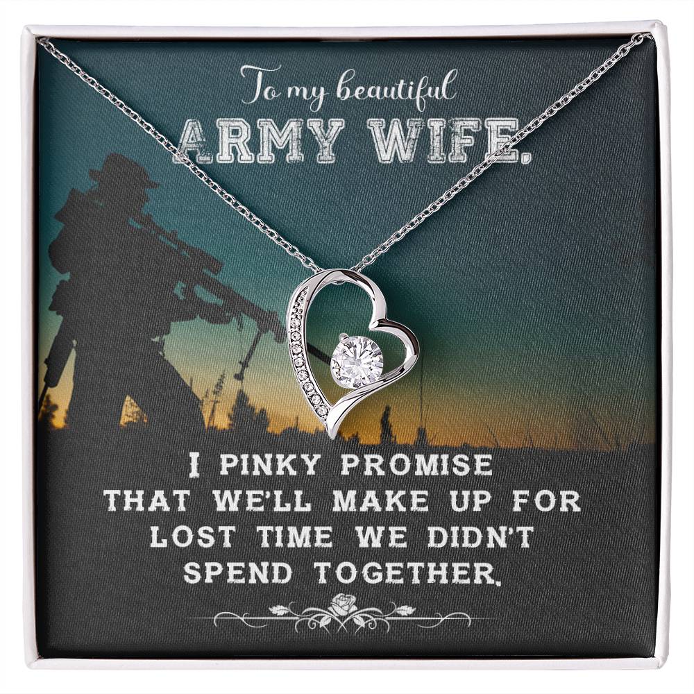 Army wife new Forever love necklace