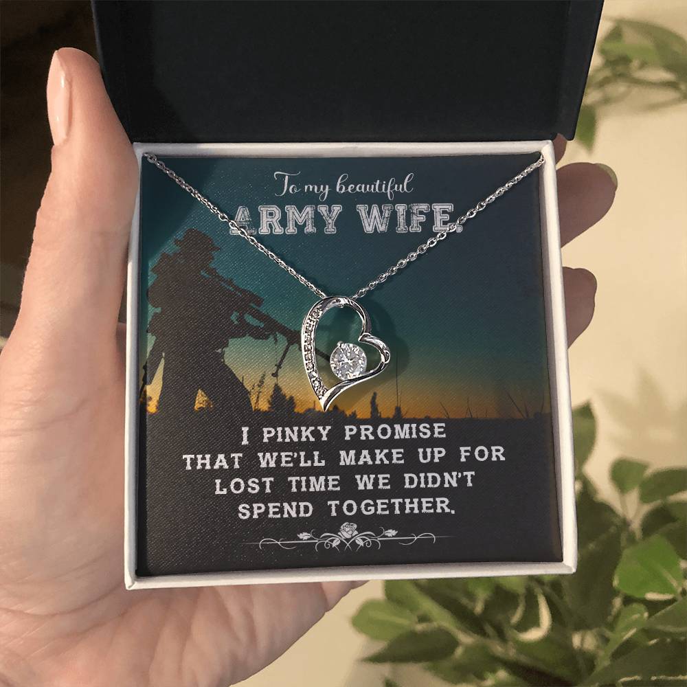 Army wife new Forever love necklace