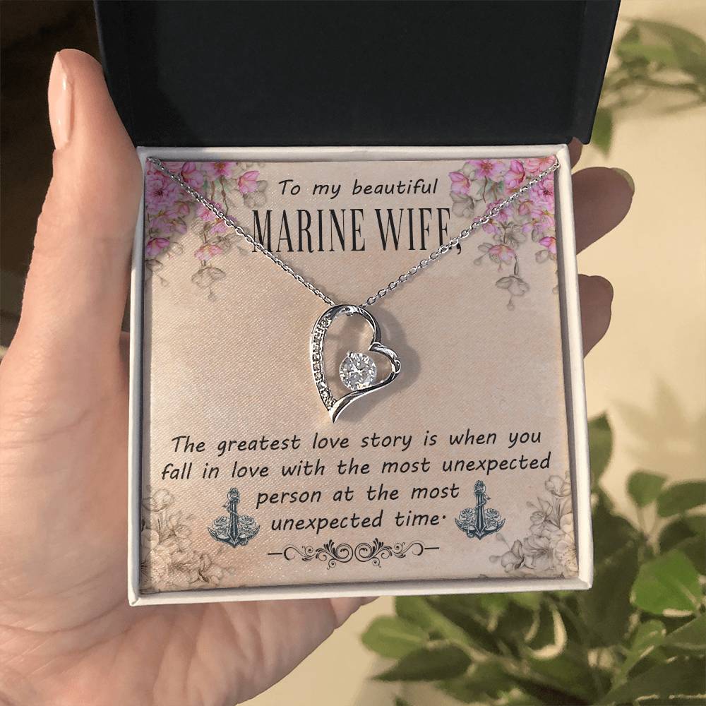 Marine wife.. Forever love necklace