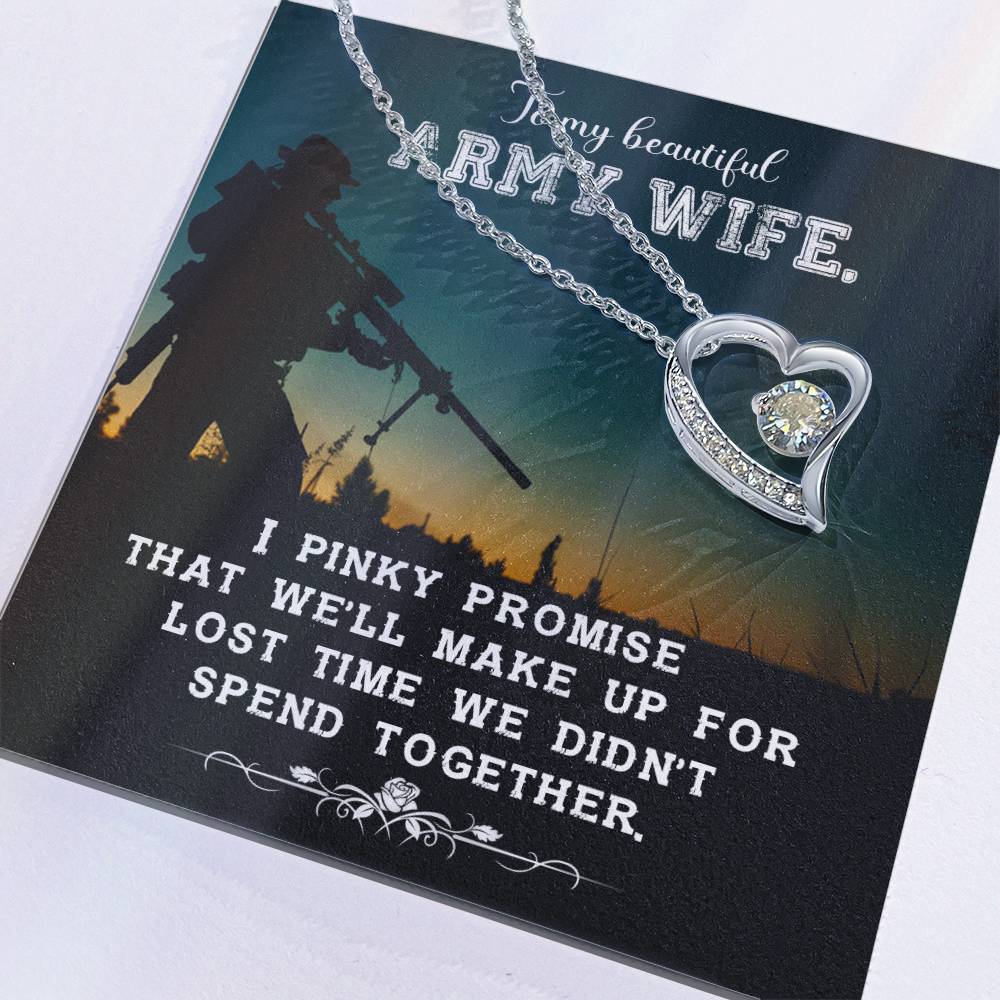 Army wife new Forever love necklace