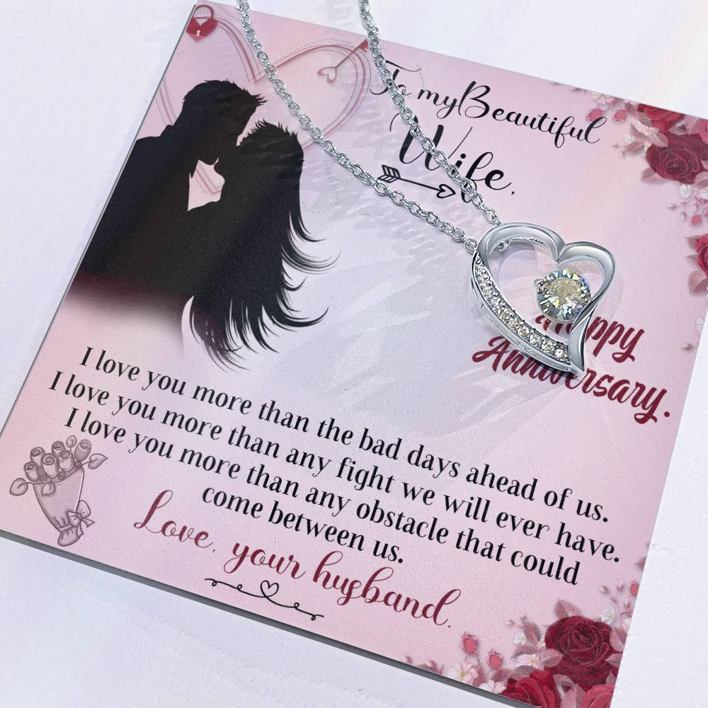 I love you more than new Forever love necklace