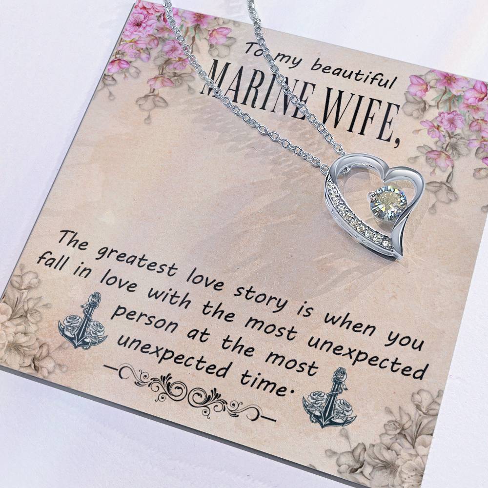 Marine wife.. Forever love necklace