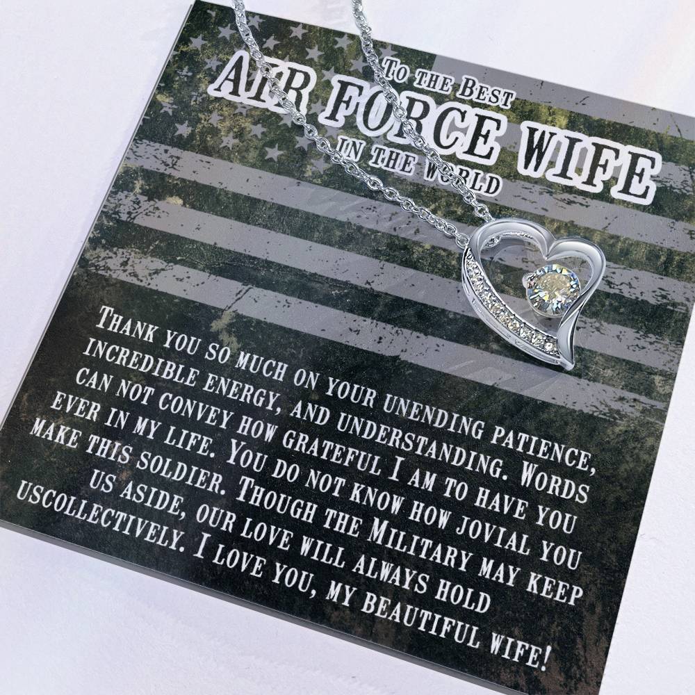 Thank you so much -Air force wife Forever love necklace