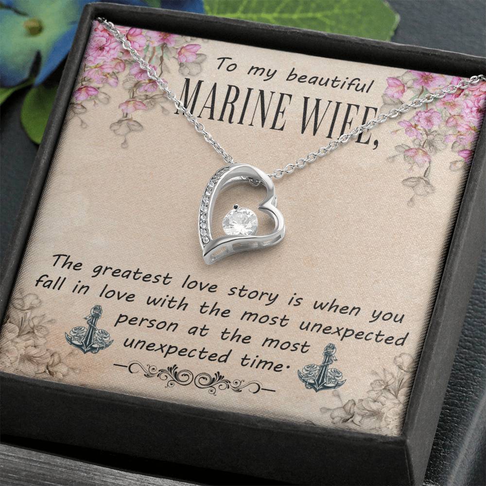 Marine wife.. Forever love necklace