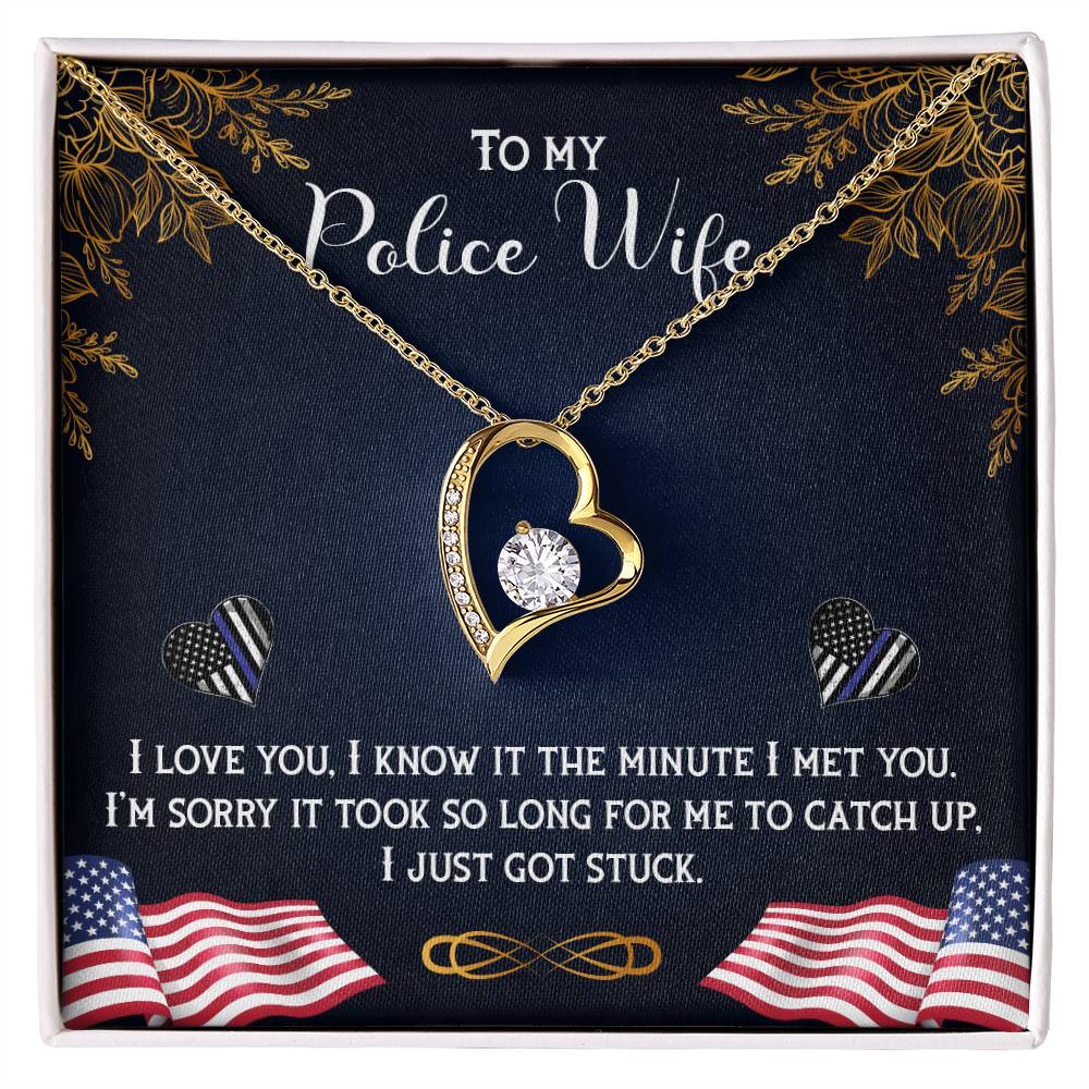 Police wife Forever love necklace