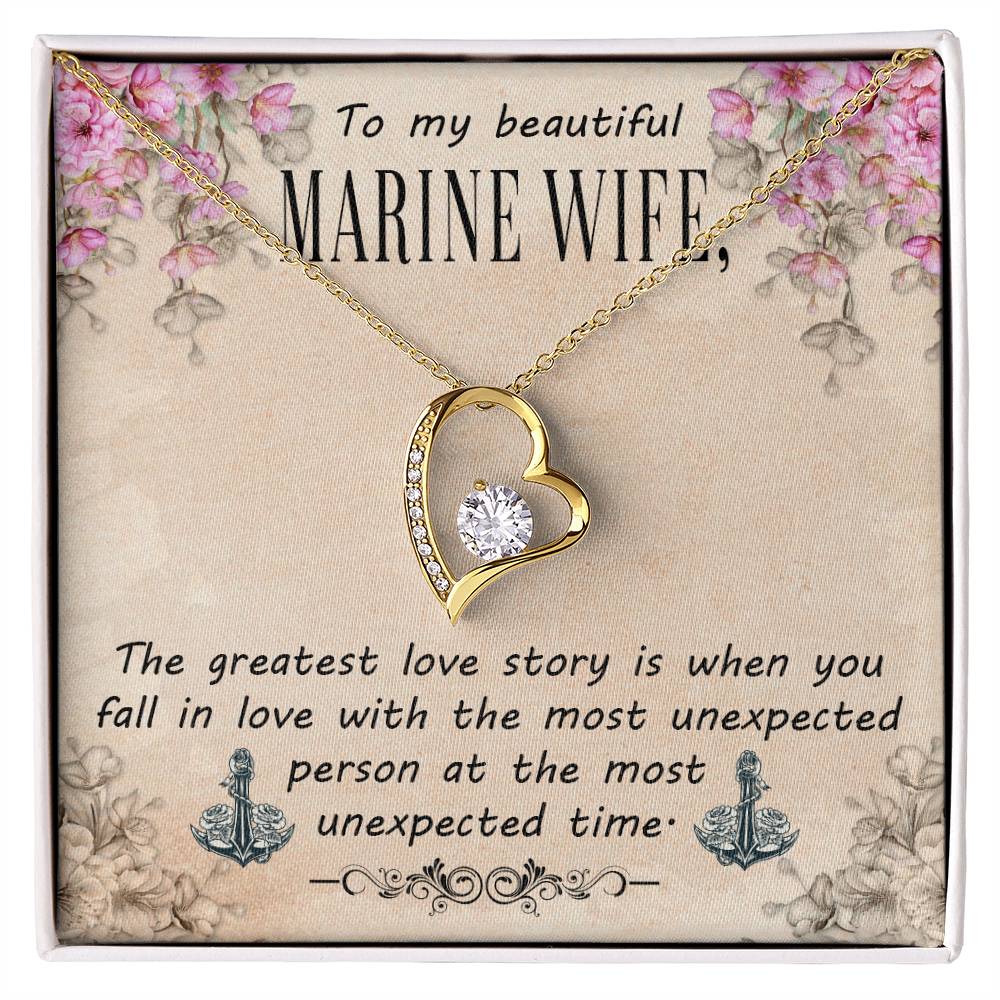 Marine wife.. Forever love necklace