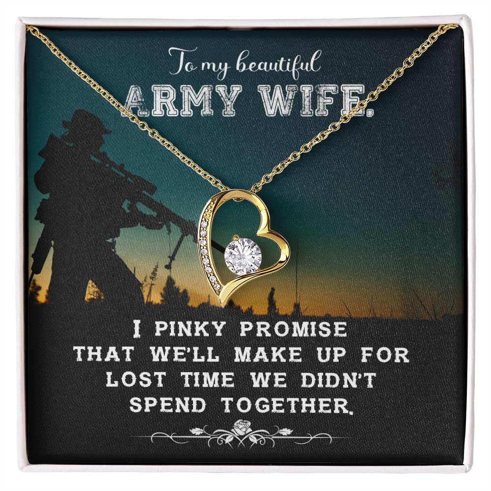 Army wife new Forever love necklace