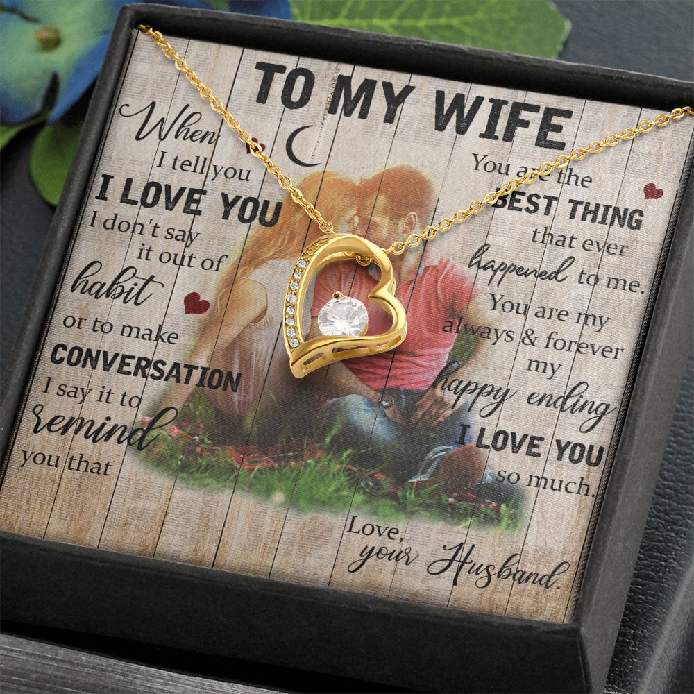 To my wife 4 Forever love necklace