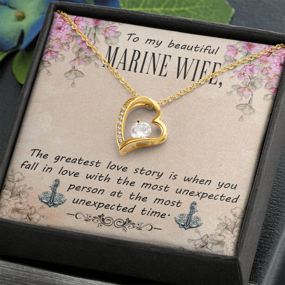 Marine wife.. Forever love necklace