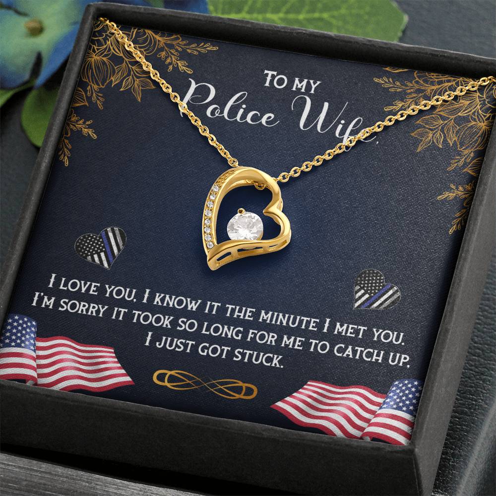 Police wife Forever love necklace