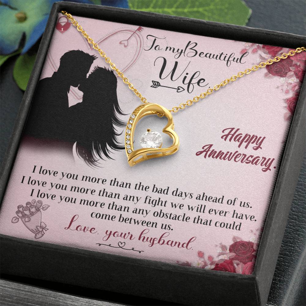 I love you more than new Forever love necklace